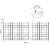  Gabion s žicom debljine 5 mm i mrežom 10x10 cm 1150x10x100 cm - 10 cm 100 cm 1150 cm | shoptok.hr