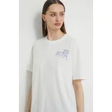 Hollister Co. Bombažna kratka majica ženski, bela barva