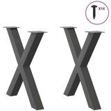 vidaXL Noge blagovaonski stol X-oblika 2 kom 70x(72-73) cm čelik | shoptok.hr