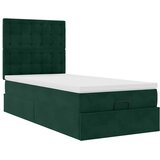  Okvir kreveta s madracima tamnozeleni 90x190cm baršunasti | shoptok.hr