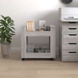 Kolica za radni stol boja sivog hrasta 60 x 45 x 60 cm drvena | shoptok.hr