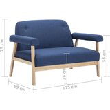  Dvosjed od tkanine plavi | shoptok.hr