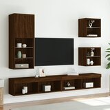 TV ormarić s LED svjetlima boja smeđeg hrasta 40,5x30x102 cm | shoptok.hr