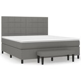 Maison Chic Box spring postelja - Vzmetna postelja z vzmetnico temno siva 180x200 cm blago SL1762, (21909189) | Shoptok.si