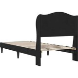  Krevetna konstrukcija s uzglavljem Crna 100 x 200 cm Baršun | shoptok.hr