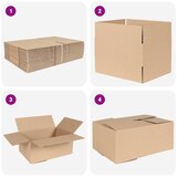  Preklopna kutija 50 pcs Prirodna 35 x 24 x 15 cm Karton | shoptok.hr