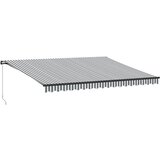 Tenda na ručno uvlačenje s LED antracit i bijela 450 x 350 cm | Eponuda.com