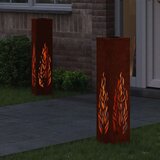  Solarna LED svjetlost za stazu 2 pcs Corten čelik Corten čelik | shoptok.hr