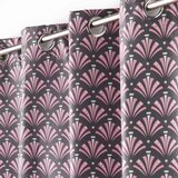 Douceur d intérieur Rožnata/siva zavesa zatemnitvena iz mikrovlaken 135x260 cm Surya – | Shoptok.si