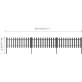  Ograda od kolaca sa stupovima 3 kom WPC 600 x 60 cm | Eponuda.com