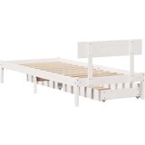  Okvir kreveta bez madraca bijeli 90 x 190 cm masivna borovina | shoptok.hr