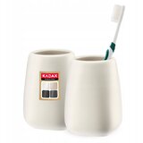KADAX Kopalniška skodelica za zobno ščetko, zobna pasta, keramična posoda, bela, 2x, (5000353628) Cene
