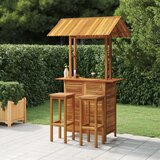 The Living Store Vrtna barska garnitura 3-delna trden akacijev les - Vrtna Barska Garnitura, (21472770) | Shoptok.si