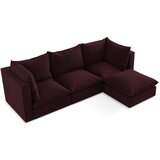Makamii Bordo rdeča kotna sedežna garnitura (desni kot/z ležalnikom) Manao – | Shoptok.si