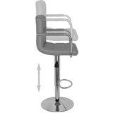  Barski stolčki 2 kosa sivo umetno usnje, (20624701) | Shoptok.si