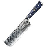 IZMAEL Damaskasti kuhinjski nož YU-37417 - Nakiri / Plava | shoptok.hr