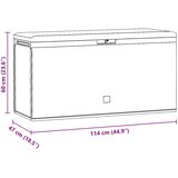  Vrtna kutija za pohranu antracit 114 x 47 x 60 cm | shoptok.hr