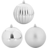 vidaXL Set Božićnih Ukrasnih Kuglica 15 pcs Srebrno | shoptok.hr