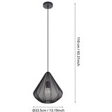 Eglo 43994 - viseći luster na kablu 1xE27/40W/230V, prečnik 33,5 cm, crne boje | Eponuda.com
