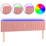 The Living Store led posteljno vzglavje roza 160x5x78/88 cm žamet - led vzglavje, (21495378) | Shoptok.si