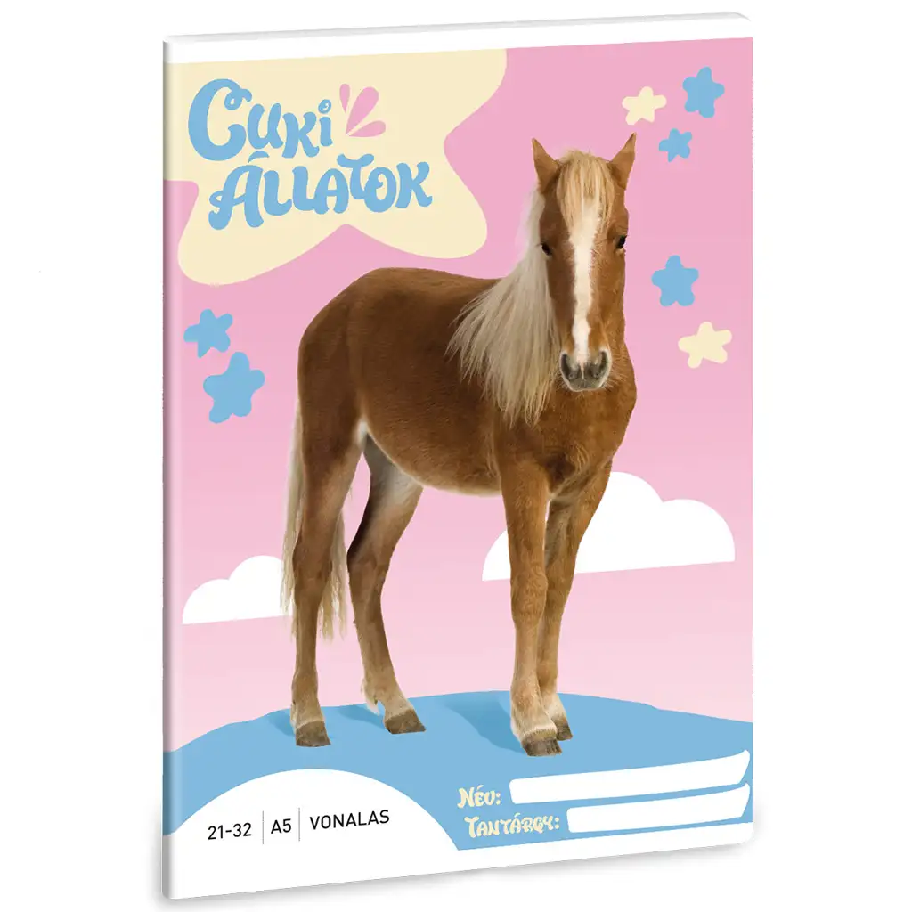 Ars Una slatke životinje - palomino poni bilježnica s linijama A/5 | shoptok.hr
