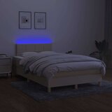  Box spring s madracem LED krem 120 x 200 cm od tkanine | shoptok.hr