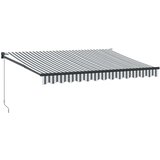 Tenda Zložljiva tenda antracit in bela 3,5x2,5 m tkanina in aluminij | Shoptok.si
