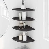  Lebdeća polica s policom s pohranom 4 pcs Crna 30 x 30 x 2 cm - Crna 30 cm 4 | shoptok.hr