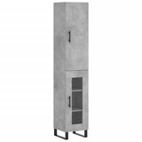 vidaXL Visoka omara betonsko siva 34,5x34x180 cm inženirski les, (20819315) | Shoptok.si