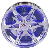 3D stenska ura krom platišče z LED 27cm