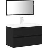vidaXL 3-delni kopalniški pohištveni set črne orehovine, 2-delni kopalniški pohištveni set črne orehovine | Shoptok.si