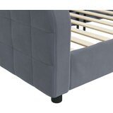vidaXL Raztegljiva postelja temno siva 80x200 cm žamet | Shoptok.si
