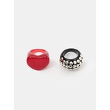 Sinsay Prstenje sa srcem i metalnim aplikacijama 2 pack | shoptok.hr