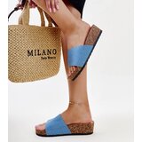 Gemre Blue cork wedge flip-flops Naifene | shoptok.hr