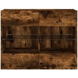 vidaXL Zidni TV ormarić s LED svjetlima boja hrasta 78 5x30x60 5 cm | shoptok.hr