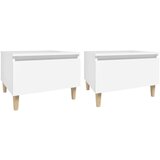  stranska mizica 2 kosa bela 50x46x35 cm inženirski les, (20712695) Slike