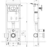  Ugradbeni vodokotlić 11 L 41 x 14 x (110 - 125) cm | Eponuda.ba