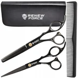pRO frizerski set inox škarij + glavnik QUIFF2