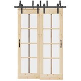 Pribor za klizna vrata 152,5 cm čelični crni | shoptok.hr
