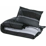  Set posteljine za poplun crno-bijeli 155 x 220 cm pamučni | shoptok.hr