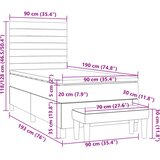  Krevet s oprugama i madracem smeđesivi 90x190 cm od tkanine | shoptok.hr