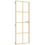 Sobna vrata tanka zlatna 76x201,5 cm kaljeno staklo i aluminij | Eponuda.com