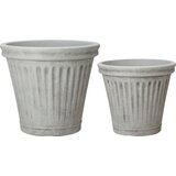  2-delni set cvetličnih loncev Demeri - siva | Shoptok.si
