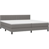  Krevet box spring s madracem LED tamnosivi 200x200 cm tkanina | shoptok.hr