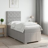  LED okvir za krevet s madracem Svjetlosiva 80 x 200 cm Tkanina | shoptok.hr