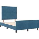  s opruga kutije Tamno plava 120 x 200 cm Baršun | shoptok.hr