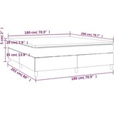  Box spring postelja z vzmetnico temno siva 180x200 cm blago, (20724493) | Shoptok.si