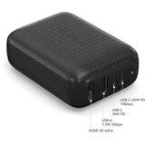 HYPER Drive, GaN 60W punjač i 4 portni USB-C HUB za USB-C uređaje | shoptok.hr