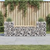  The Living Store Vrtna gabionska klop 183x41x60,5 cm trdna borovina - Vrtna Klop, (21446060) Cene