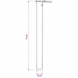 4 noge za stol podesive visine boja brušenog nikla 710 mm | shoptok.hr